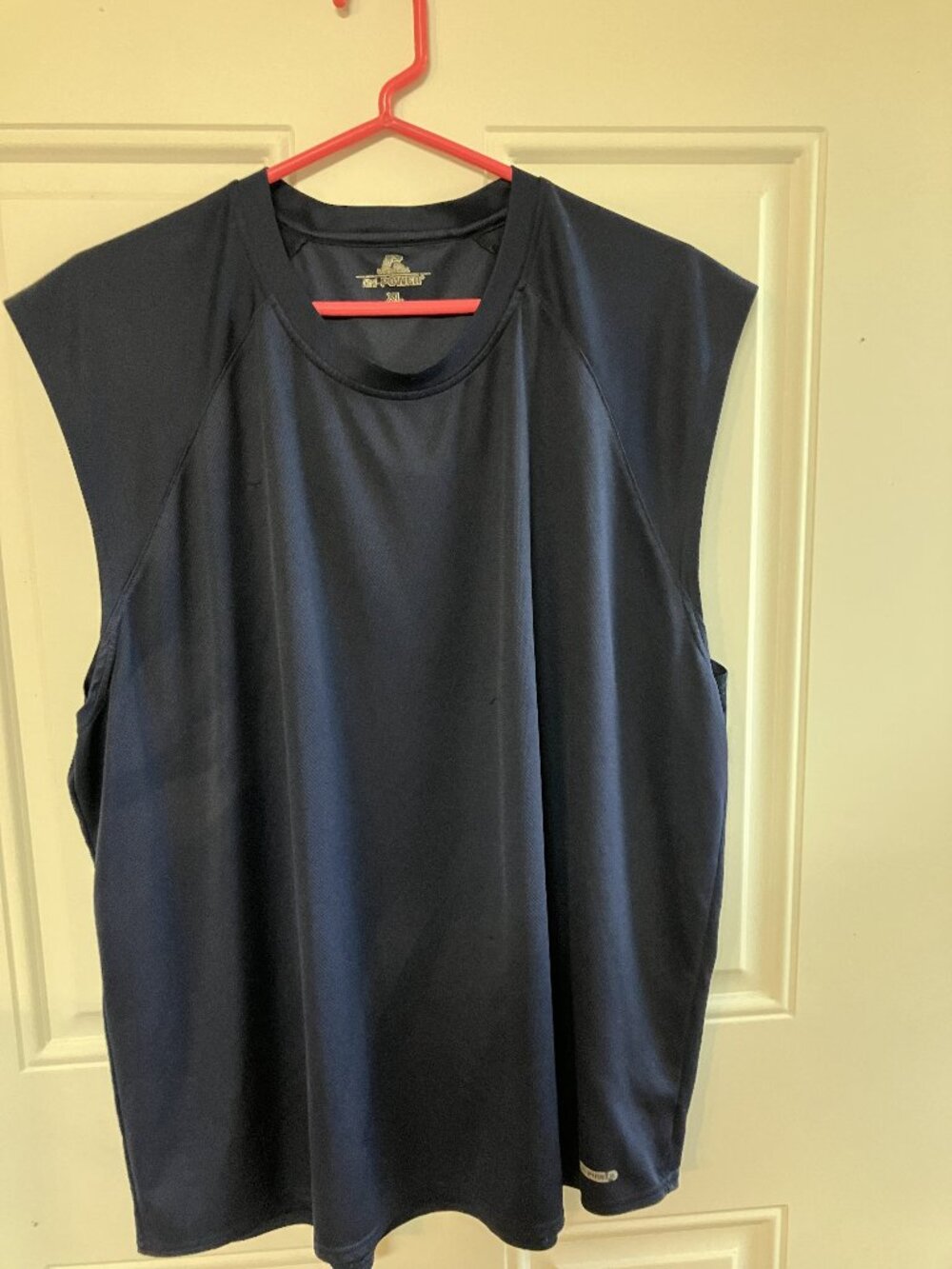 Men's Navy Sleeveless Pull-Over Shirt